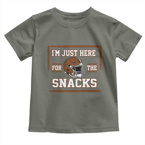 Im Just Here For The Snacks Toddler T Shirt Football Fan Gift TS12 Military Green Print Your Wear