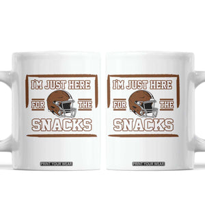 Im Just Here For The Snacks Coffee Mug Football Fan Gift TS12 White Print Your Wear