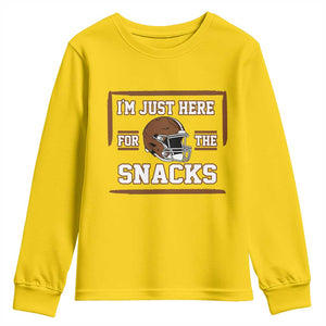 Im Just Here For The Snacks Youth Sweatshirt Football Fan Gift TS12 Daisy Print Your Wear