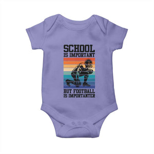Student Football Fan Baby Onesie Funny Importanter Quote Gift TS12 Violet Print Your Wear
