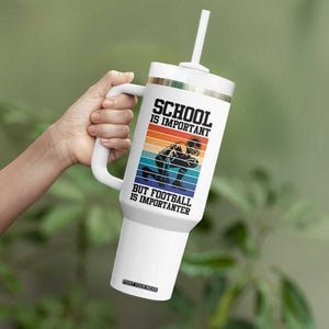 Student Football Fan Tumbler With Handle Funny Importanter Quote Gift TS12 Print Your Wear