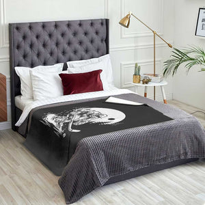 Bigfoot Playing Ice Hockey Throw Blanket Funny Cryptid Sports Gift TS12 Print Your Wear