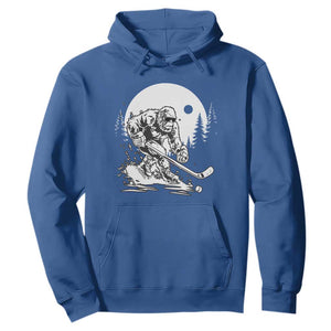 Bigfoot Playing Ice Hockey Hoodie Funny Cryptid Sports Gift TS12 Royal Blue Print Your Wear