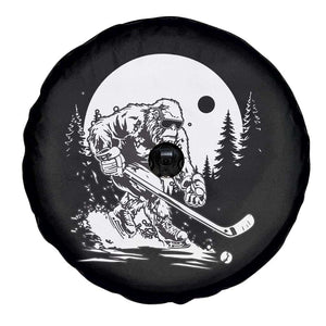 Bigfoot Playing Ice Hockey Spare Tire Cover Funny Cryptid Sports Gift TS12 Print Your Wear