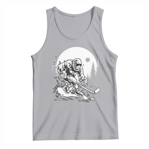 Bigfoot Playing Ice Hockey Tank Top Funny Cryptid Sports Gift TS12 Athletic Heather Print Your Wear