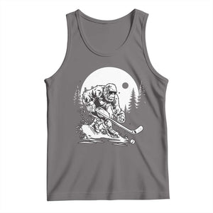 Bigfoot Playing Ice Hockey Tank Top Funny Cryptid Sports Gift TS12 Deep Heather Print Your Wear