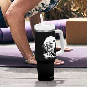 Bigfoot Playing Ice Hockey Tumbler With Handle Funny Cryptid Sports Gift TS12 Print Your Wear