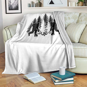 Funny Bigfoot Playing Ice Hockey Throw Blanket Cryptid Lover Gift TS12 Print Your Wear