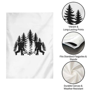 Funny Bigfoot Playing Ice Hockey Garden Flag Cryptid Lover Gift TS12 Print Your Wear