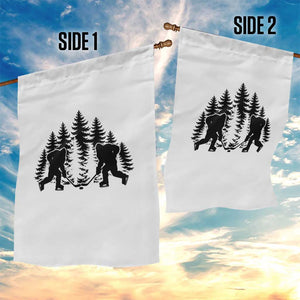 Funny Bigfoot Playing Ice Hockey Garden Flag Cryptid Lover Gift TS12 Print Your Wear