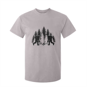 Funny Bigfoot Playing Ice Hockey T Shirt For Kid Cryptid Lover Gift TS12 Ice Gray Print Your Wear