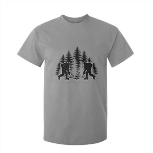 Funny Bigfoot Playing Ice Hockey T Shirt For Kid Cryptid Lover Gift TS12 Sport Gray Print Your Wear