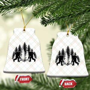 Funny Bigfoot Playing Ice Hockey Ceramic Ornament Cryptid Lover Gift TS12 Print Your Wear