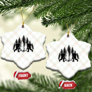 Funny Bigfoot Playing Ice Hockey Ceramic Ornament Cryptid Lover Gift TS12 Print Your Wear