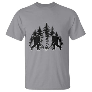 Funny Bigfoot Playing Ice Hockey T Shirt Cryptid Lover Gift TS12 Sport Gray Print Your Wear