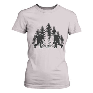 Funny Bigfoot Playing Ice Hockey T Shirt For Women Cryptid Lover Gift TS12 Ice Gray Print Your Wear