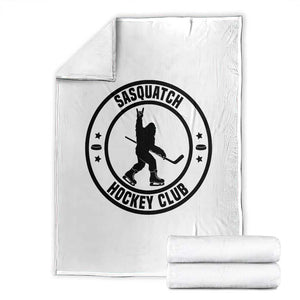 Legendary Sasquatch Hockey Club Throw Blanket Funny Ice Hockey Gift TS12 White Print Your Wear