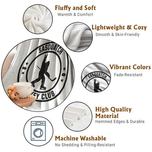 Legendary Sasquatch Hockey Club Throw Blanket Funny Ice Hockey Gift TS12 Print Your Wear