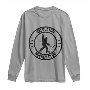 Legendary Sasquatch Hockey Club Long Sleeve Shirt Funny Ice Hockey Gift TS12 Sport Gray Print Your Wear