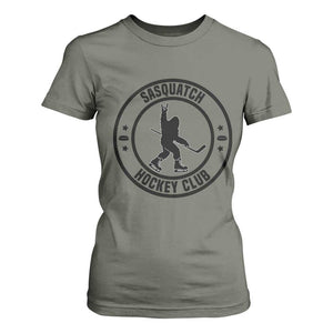 Legendary Sasquatch Hockey Club T Shirt For Women Funny Ice Hockey Gift TS12 Military Green Print Your Wear