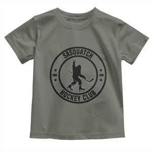 Legendary Sasquatch Hockey Club Toddler T Shirt Funny Ice Hockey Gift TS12 Military Green Print Your Wear