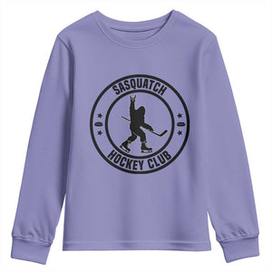 Legendary Sasquatch Hockey Club Youth Sweatshirt Funny Ice Hockey Gift TS12 Violet Print Your Wear