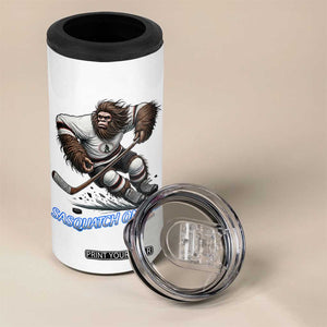 Sasquatch On Ice 4 in 1 Can Cooler Tumbler Funny Bigfoot Hockey Player Gift TS12 Print Your Wear