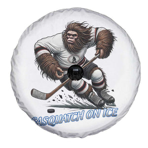Sasquatch On Ice Spare Tire Cover Funny Bigfoot Hockey Player Gift TS12 Print Your Wear