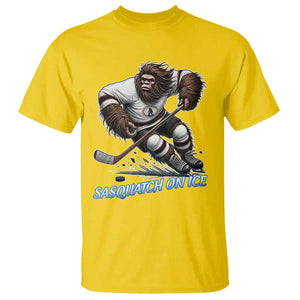Sasquatch On Ice T Shirt Funny Bigfoot Hockey Player Gift TS12 Daisy Print Your Wear