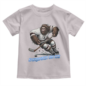 Sasquatch On Ice Toddler T Shirt Funny Bigfoot Hockey Player Gift TS12 Ice Gray Print Your Wear