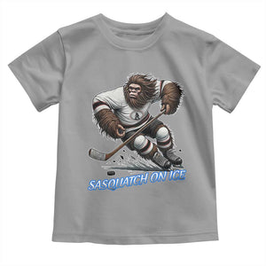 Sasquatch On Ice Toddler T Shirt Funny Bigfoot Hockey Player Gift TS12 Sport Gray Print Your Wear