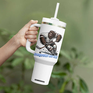 Sasquatch On Ice Tumbler With Handle Funny Bigfoot Hockey Player Gift TS12 Print Your Wear