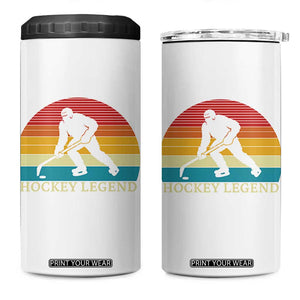Bigfoot Hockey Legend 4 in 1 Can Cooler Tumbler Retro Sasquatch Cryptid Player Gift TS12 One Size: 16 oz White Print Your Wear
