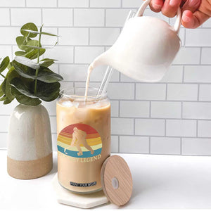 Bigfoot Hockey Legend Glass Can Retro Sasquatch Cryptid Player Gift TS12 Print Your Wear