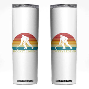 Bigfoot Hockey Legend Skinny Tumbler Retro Sasquatch Cryptid Player Gift TS12 White Print Your Wear