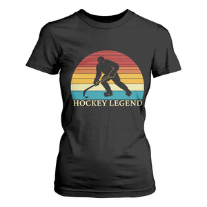 Bigfoot Hockey Legend T Shirt For Women Retro Sasquatch Cryptid Player Gift TS12 Black Print Your Wear