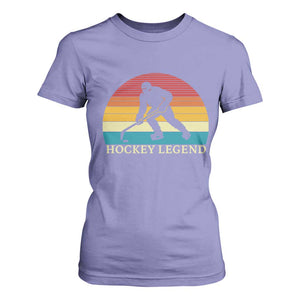 Bigfoot Hockey Legend T Shirt For Women Retro Sasquatch Cryptid Player Gift TS12 Violet Print Your Wear