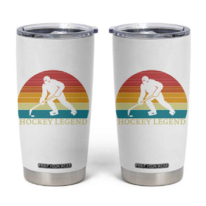 Bigfoot Hockey Legend Tumbler Cup Retro Sasquatch Cryptid Player Gift TS12 White Print Your Wear