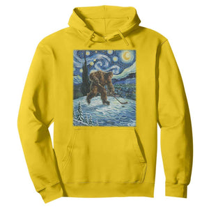 Cryptid Hockey Bigfoot Starry Night Inspired Funny Gift Hoodie TS12 Daisy Print Your Wear