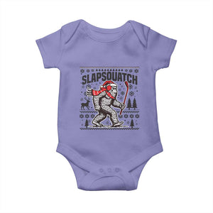 Slapsquatch Hockey Player Baby Onesie Funny Bigfoot Ugly Christmas Gift TS12 Violet Print Your Wear