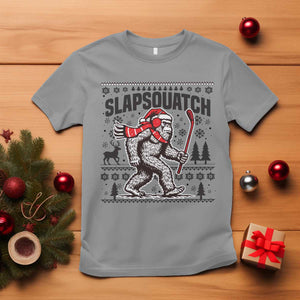 Slapsquatch Hockey Player T Shirt Funny Bigfoot Ugly Christmas Gift TS12 Sport Gray Print Your Wear