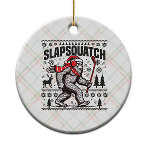 Slapsquatch Hockey Player Ceramic Ornament Funny Bigfoot Ugly Christmas Gift TS12 1pc Christmas Plaid Print Your Wear