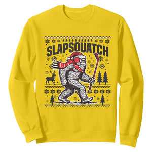 Slapsquatch Hockey Player Sweatshirt Funny Bigfoot Ugly Christmas Gift TS12 Daisy Print Your Wear