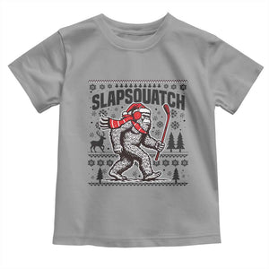 Slapsquatch Hockey Player Toddler T Shirt Funny Bigfoot Ugly Christmas Gift TS12 Sport Gray Print Your Wear