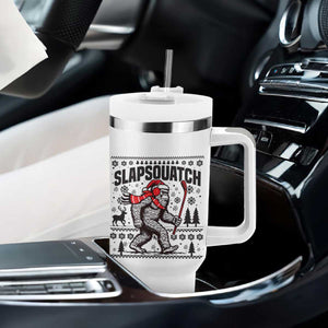 Slapsquatch Hockey Player Tumbler With Handle Funny Bigfoot Ugly Christmas Gift TS12 Print Your Wear