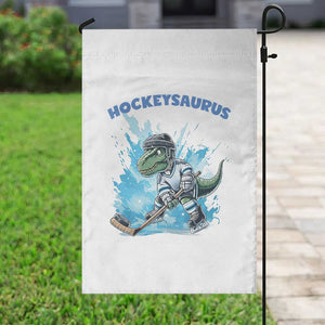 Hockeysaurus Garden Flag Funny Dinosaur Playing Ice Hockey Gift TS12 Print Your Wear