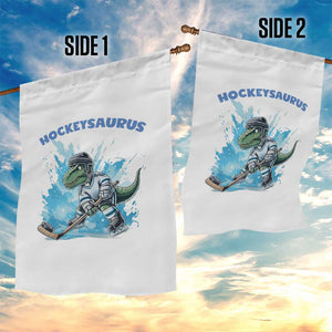 Hockeysaurus Garden Flag Funny Dinosaur Playing Ice Hockey Gift TS12 Print Your Wear