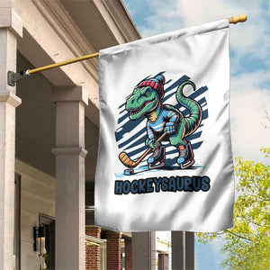 Funny Dinosaur Playing Ice Hockey Garden Flag Hockeysaurus Gift For Kids TS12 Print Your Wear