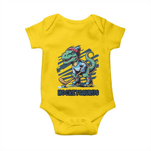 Funny Dinosaur Playing Ice Hockey Baby Onesie Hockeysaurus Gift For Kids TS12 Daisy Print Your Wear