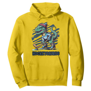 Funny Dinosaur Playing Ice Hockey Hoodie Hockeysaurus Gift For Kids TS12 Daisy Print Your Wear